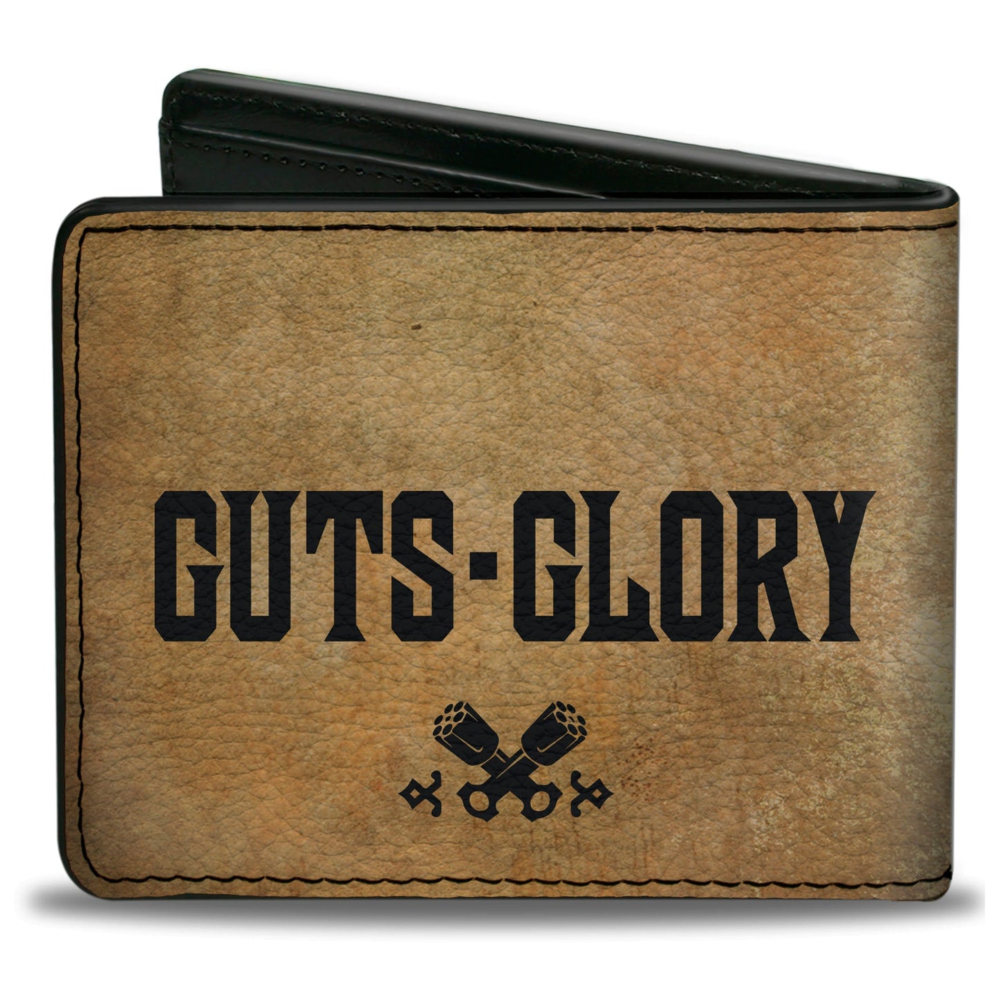 Bi-Fold Wallet - RAM Logo + GUTS-GLORY Pistons Weathered Black