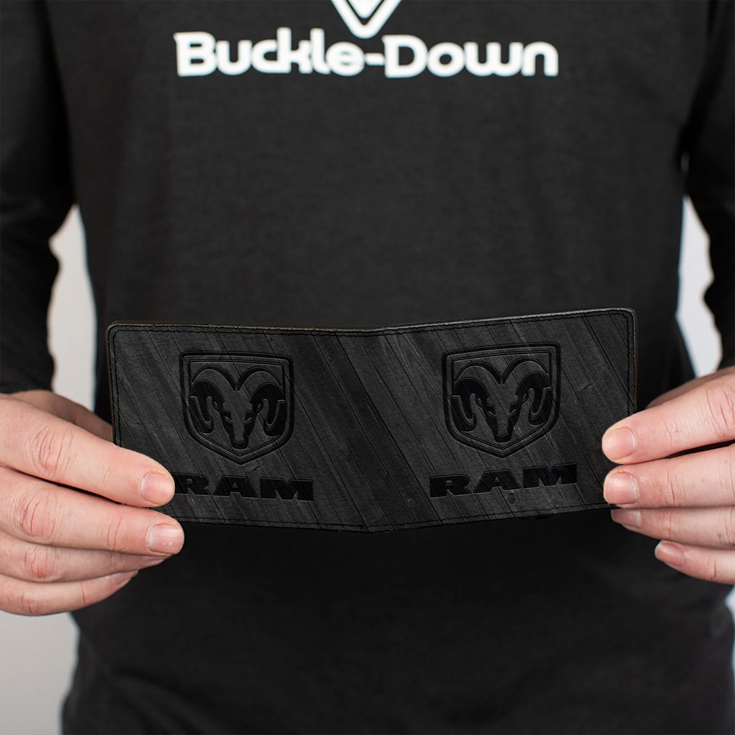 Bi-Fold Wallet - RAM Logo Wood Grain Grays