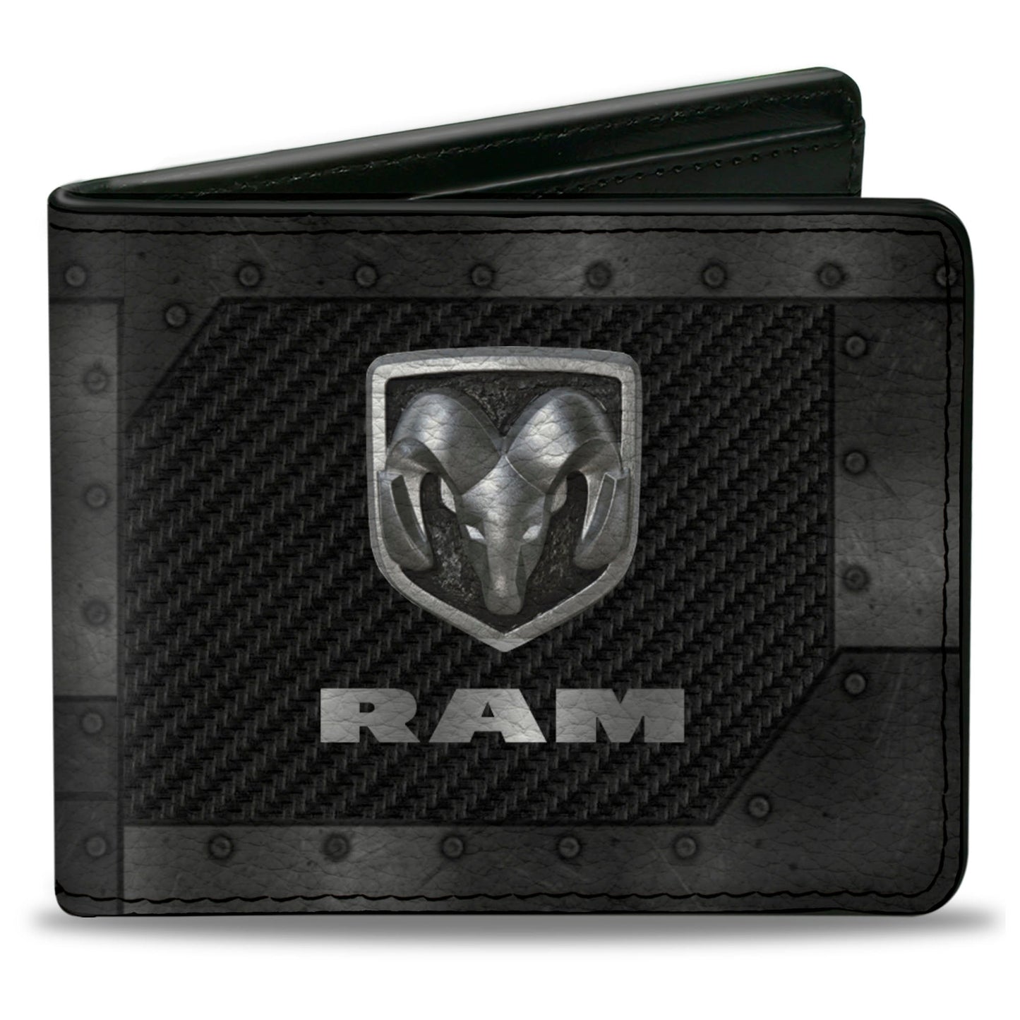 Bi-Fold Wallet - RAM Logo Armor Black Grays Silvers
