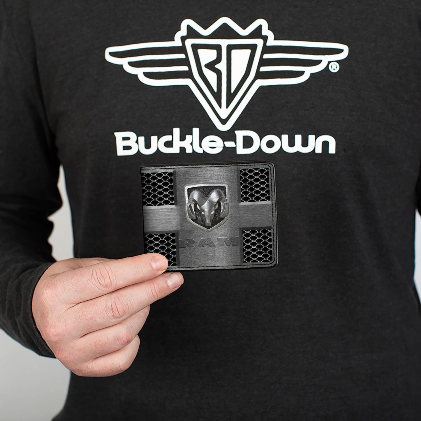 Bi-Fold Wallet - RAM Logo Grill Silvers Black