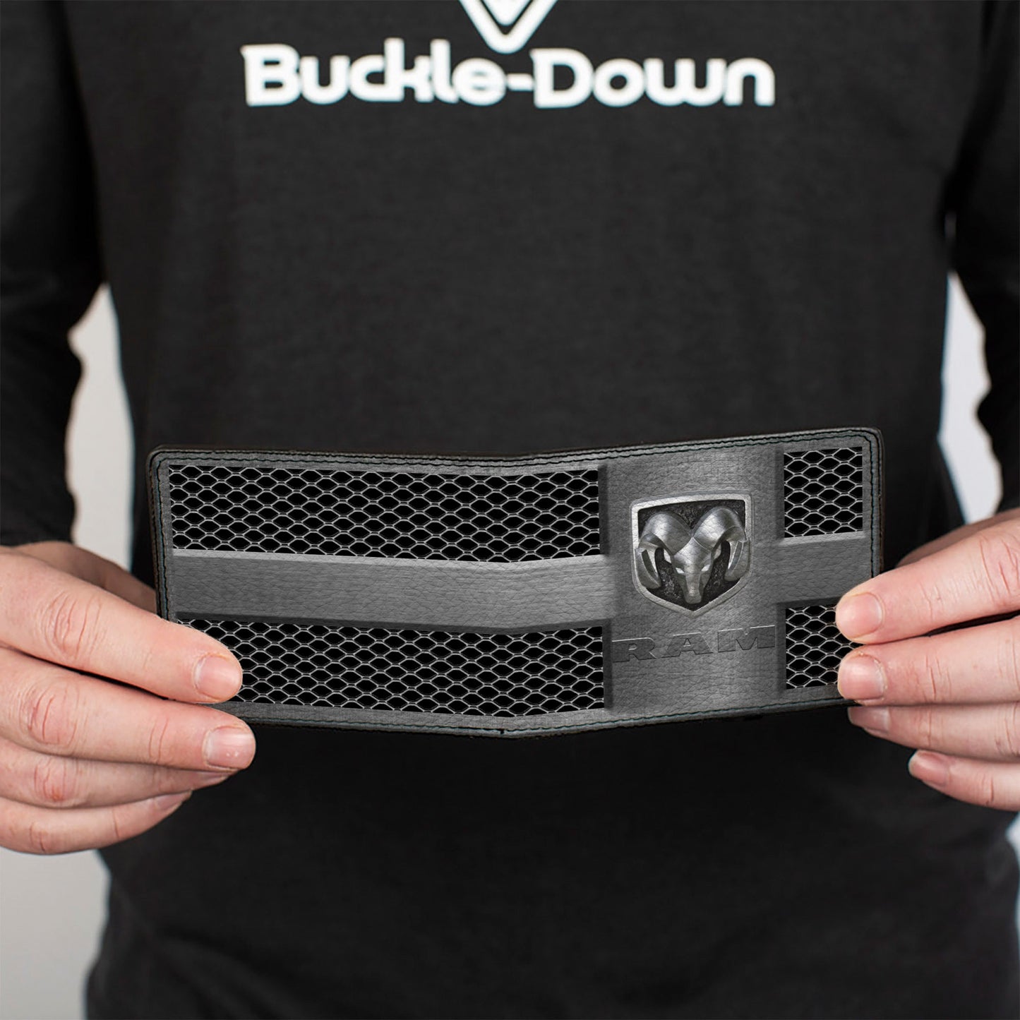 Bi-Fold Wallet - RAM Logo Grill Silvers Black