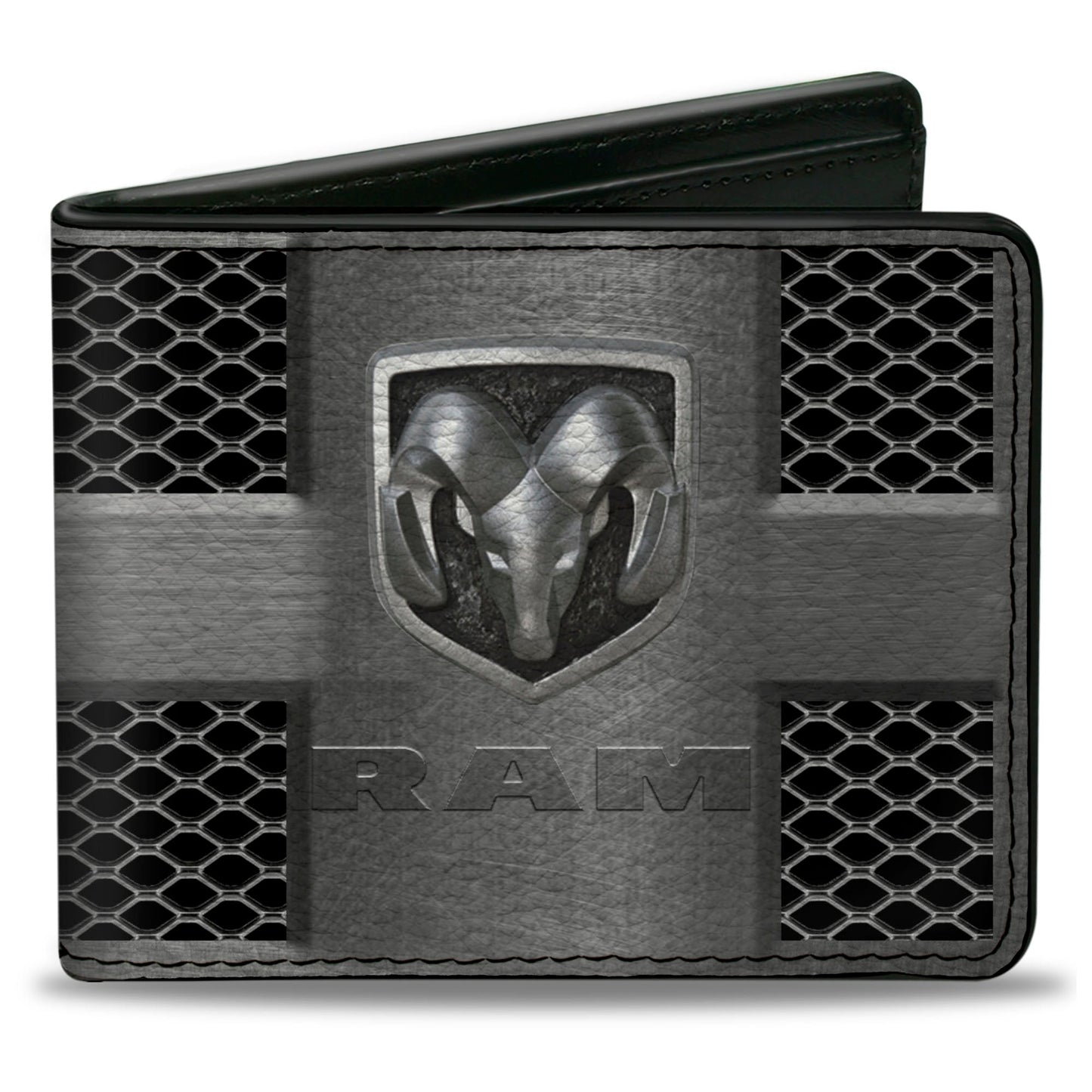 Bi-Fold Wallet - RAM Logo Grill Silvers Black