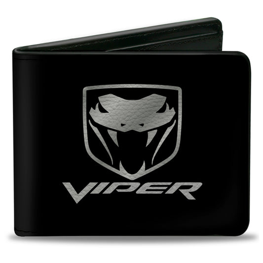 Bi-Fold Wallet - Dodge Viper Black Silver Logo