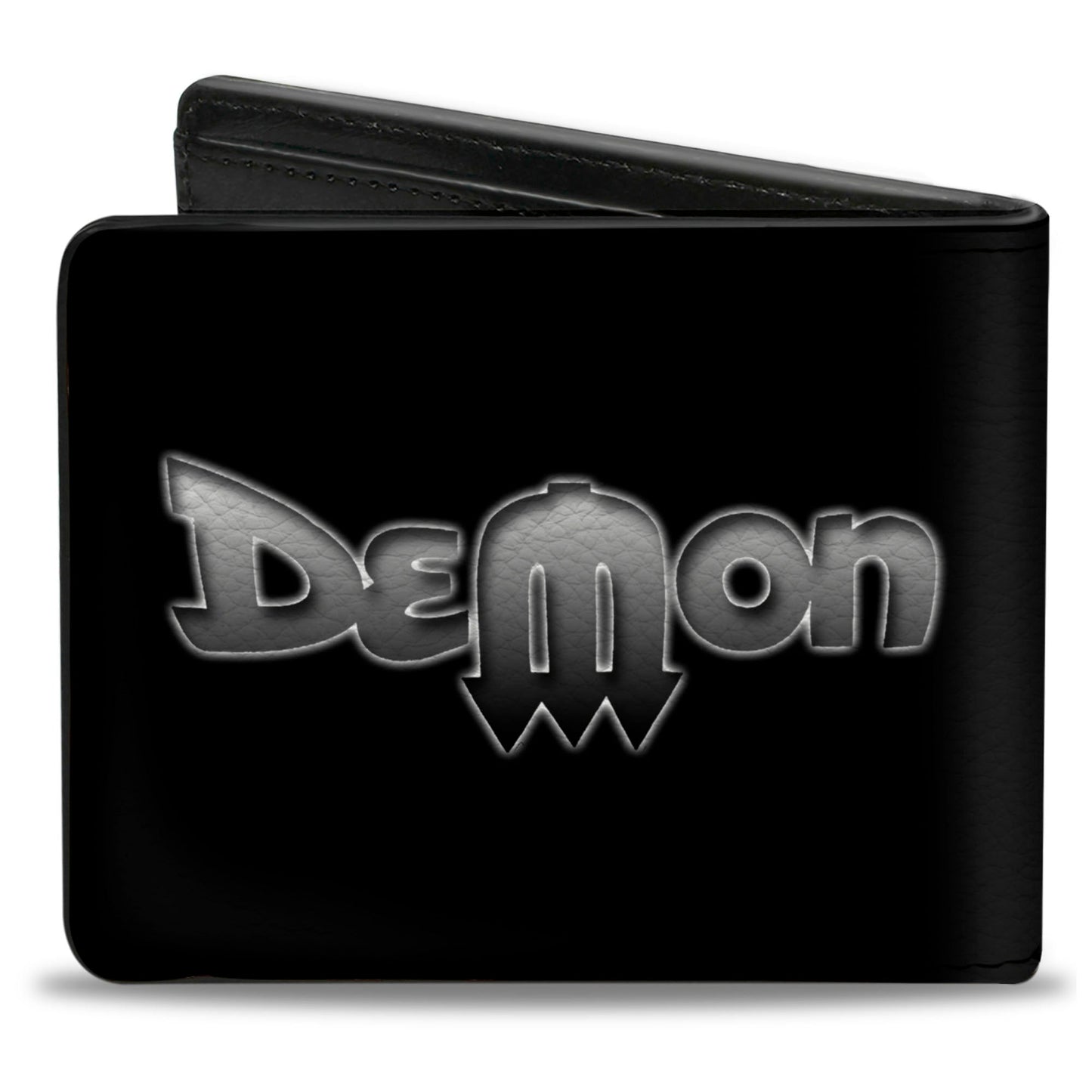 Bi-Fold Wallet - Vintage Dodge DEMON Logo Black Silver-Fade