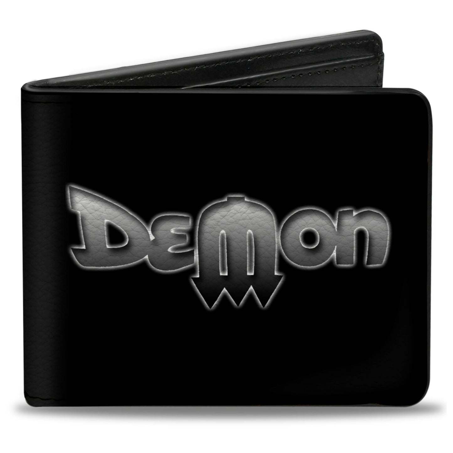 Bi-Fold Wallet - Vintage Dodge DEMON Logo Black Silver-Fade
