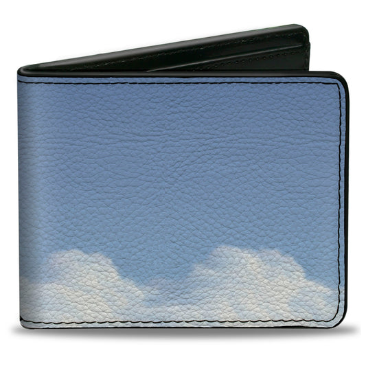 Bi-Fold Wallet - Up Flying Balloon House Vivid Clouds