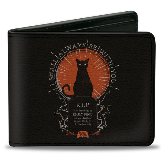 Bi-Fold Wallet - HOCUS POCUS Emily Binx I SHALL ALWAYS BE WITH YOU Black White Orange