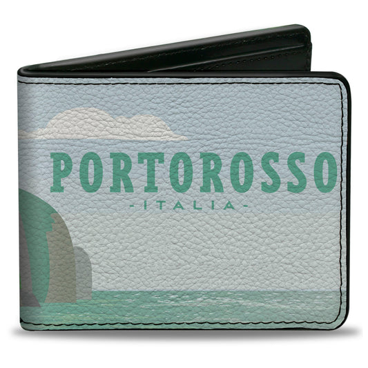 Bi-Fold Wallet - Luca Italy PORTOROSSO Seaside Village Scene