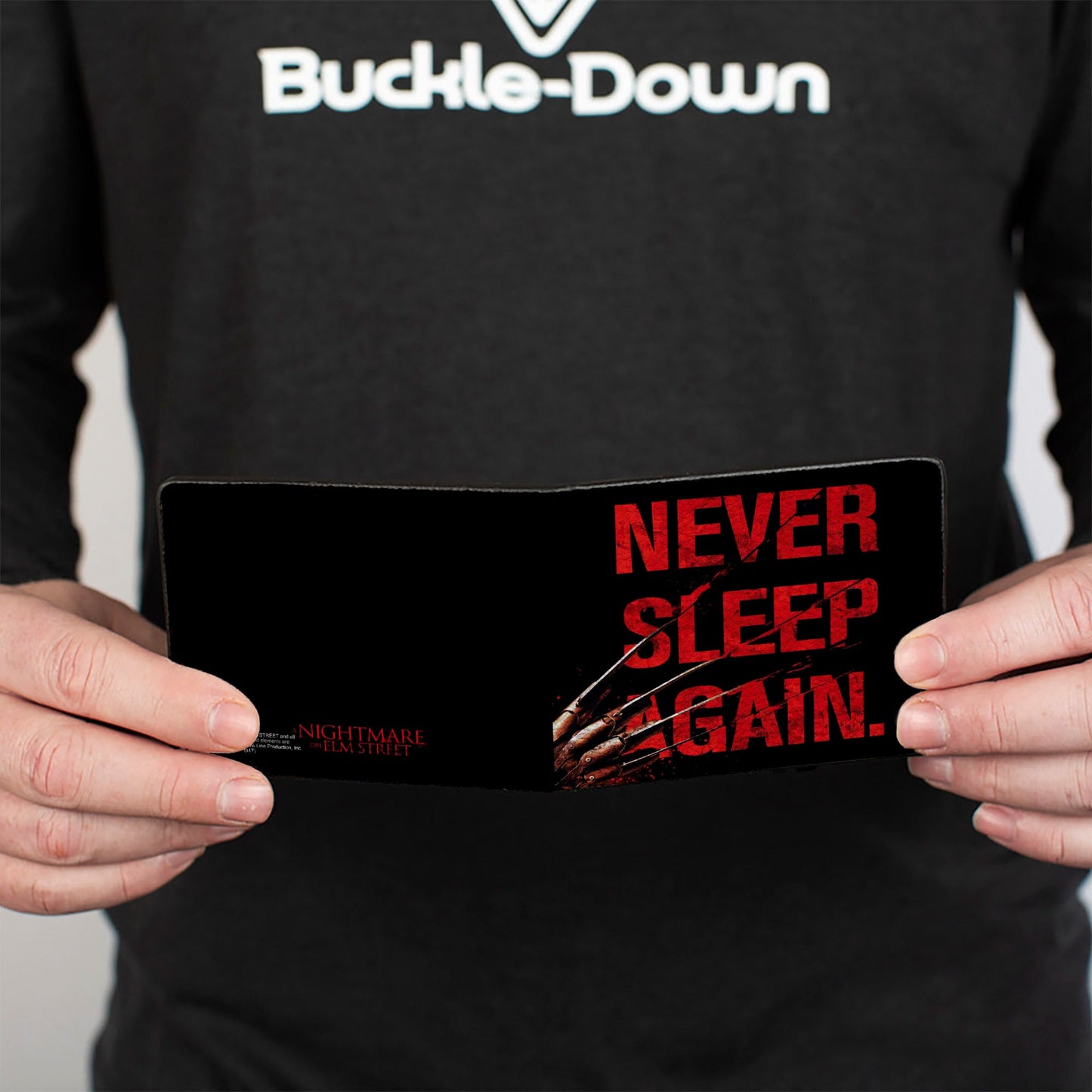 Bi-Fold Wallet - Freddy's Hand NEVER SLEEP AGAIN + A NIGHTMARE ON ELM STREET Black Red