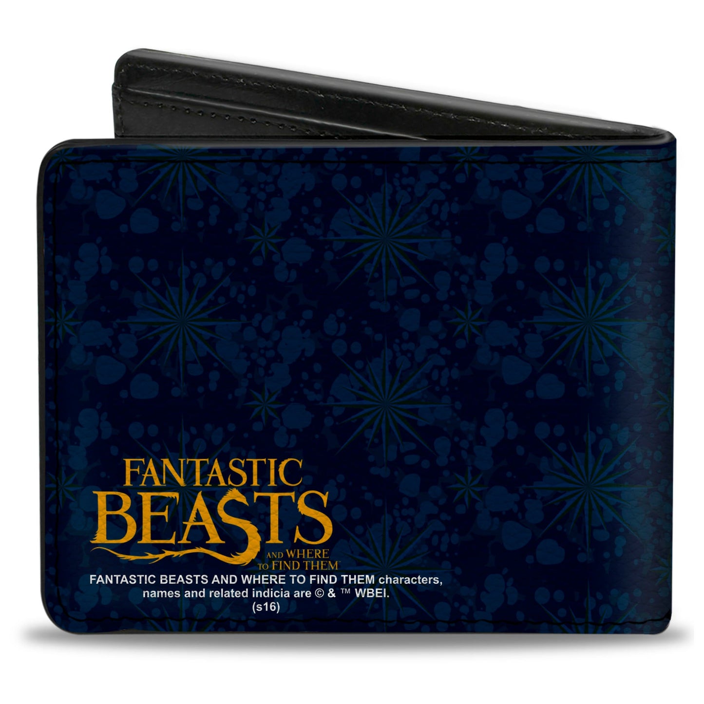 Bi-Fold Wallet - NEWT SCAMANDER NS Monogram + FBAWTFT Logo Blues Gold
