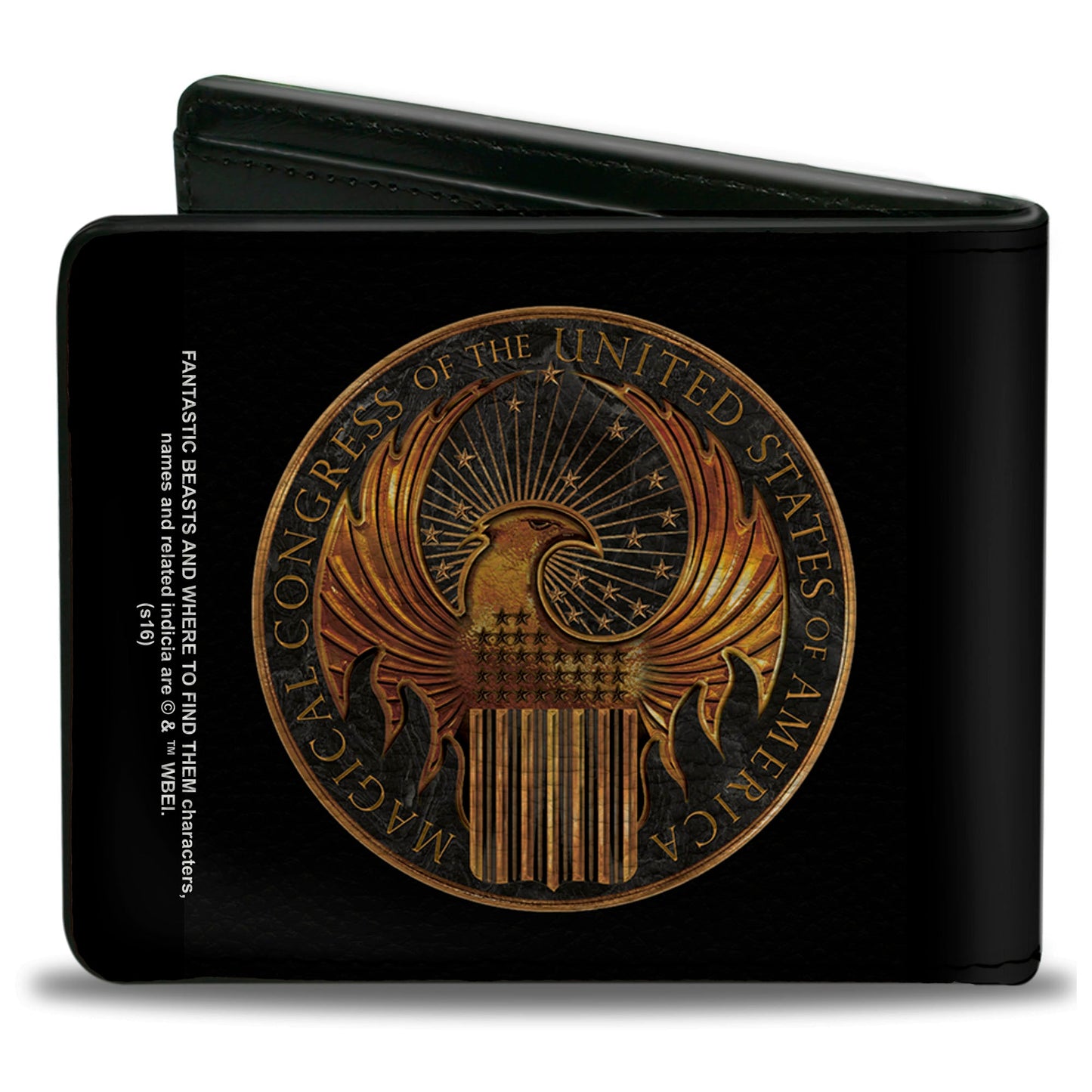 Bi-Fold Wallet - Fantastic Beasts and Where to Find Them MACUSA Seal Black Golds