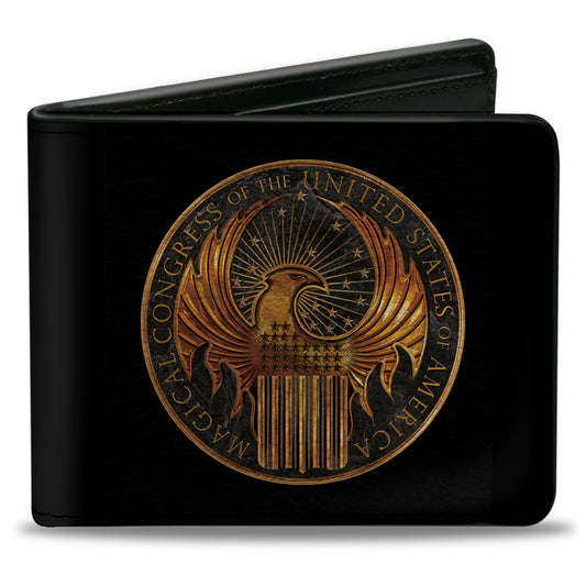 Bi-Fold Wallet - Fantastic Beasts and Where to Find Them MACUSA Seal Black Golds