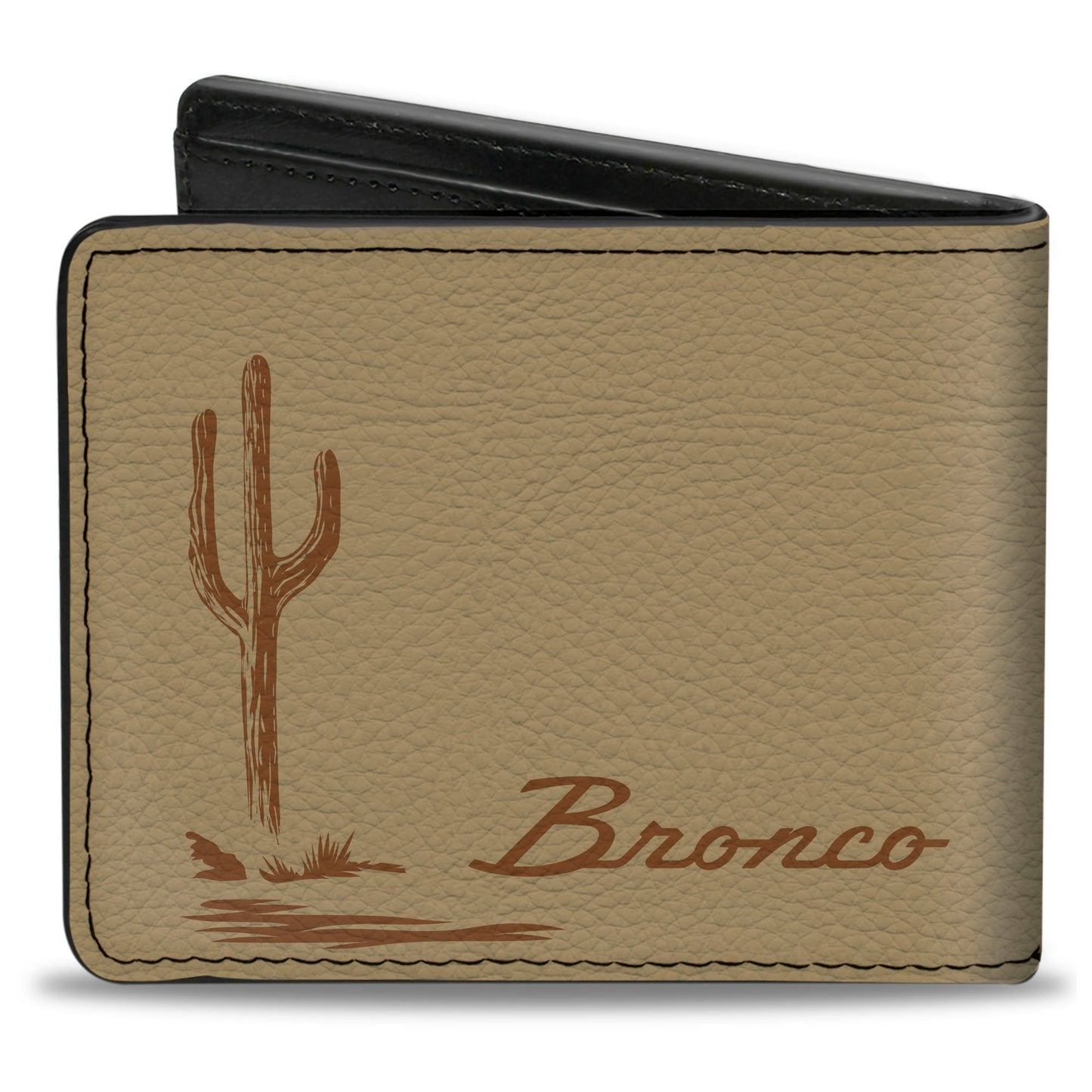 Bi-Fold Wallet - Ford Bucking Bronco Desert Scene and Logo Browns
