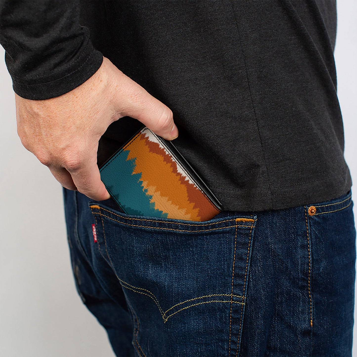 Bi-Fold Wallet - Ford BRONCO Script Wilderness Orange/Blues