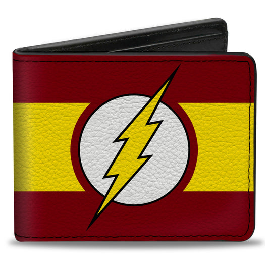 Bi-Fold Wallet - Flash Logo Stripe Red White Yellow