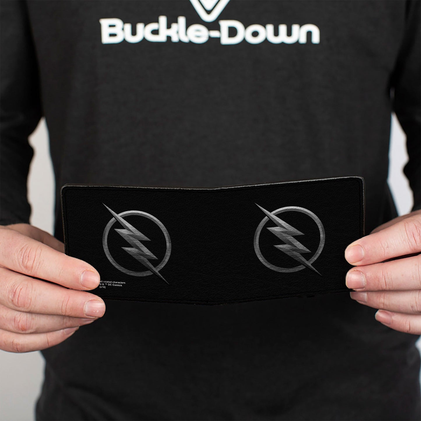 Bi-Fold Wallet - Reverse Flash Logo Black Silver Etching