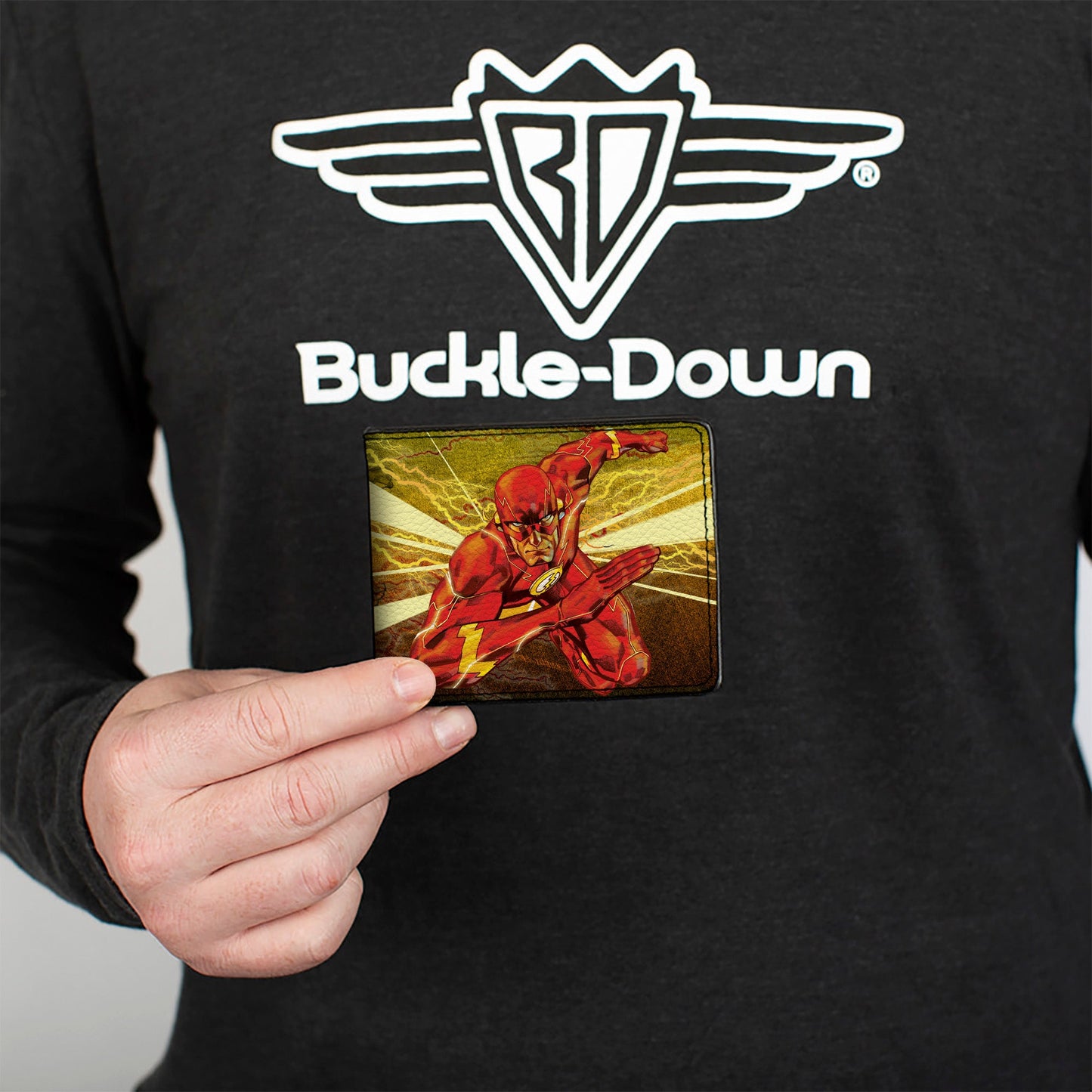 Bi-Fold Wallet - The Flash Rebirth Running Action Pose Rays Yellows Reds