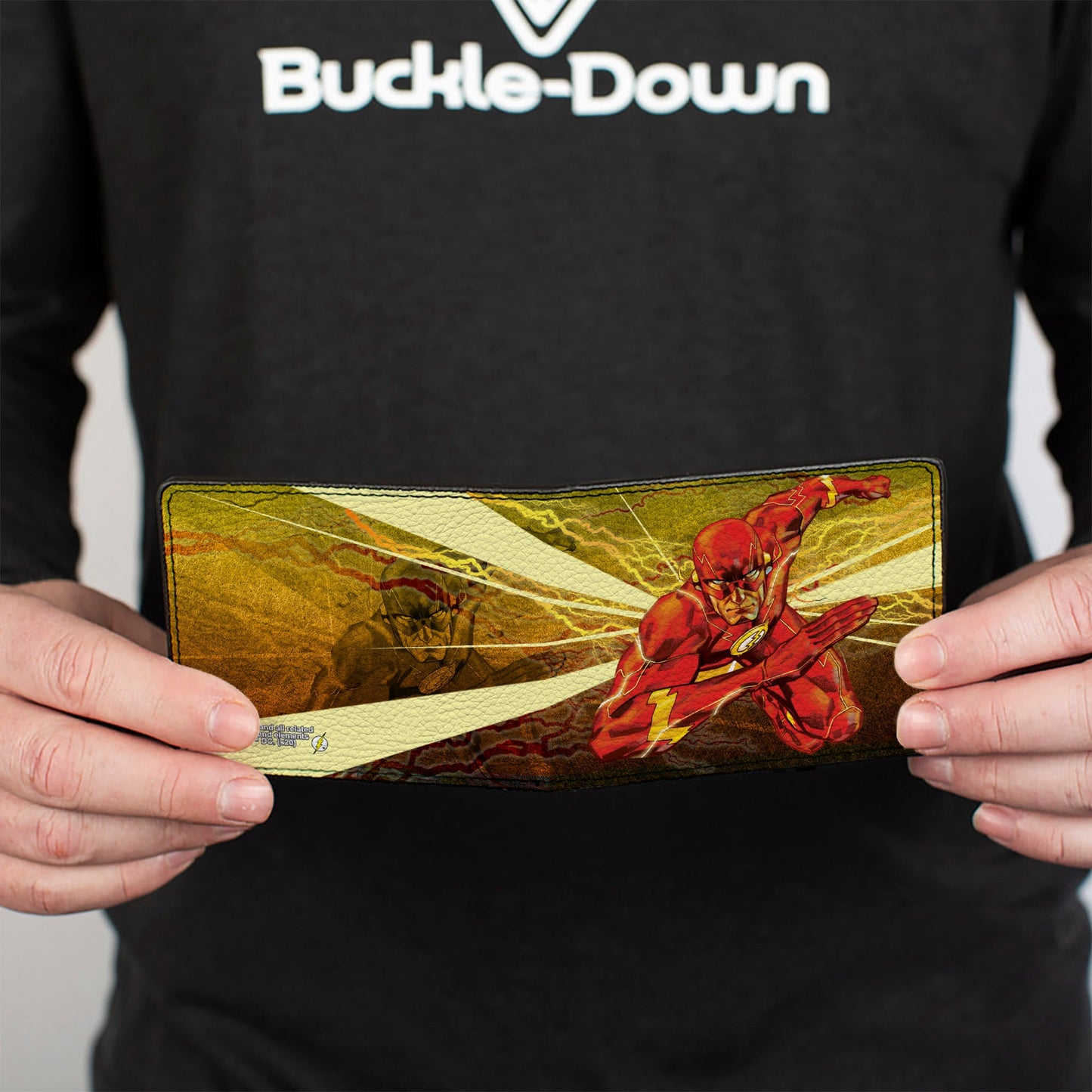 Bi-Fold Wallet - The Flash Rebirth Running Action Pose Rays Yellows Reds