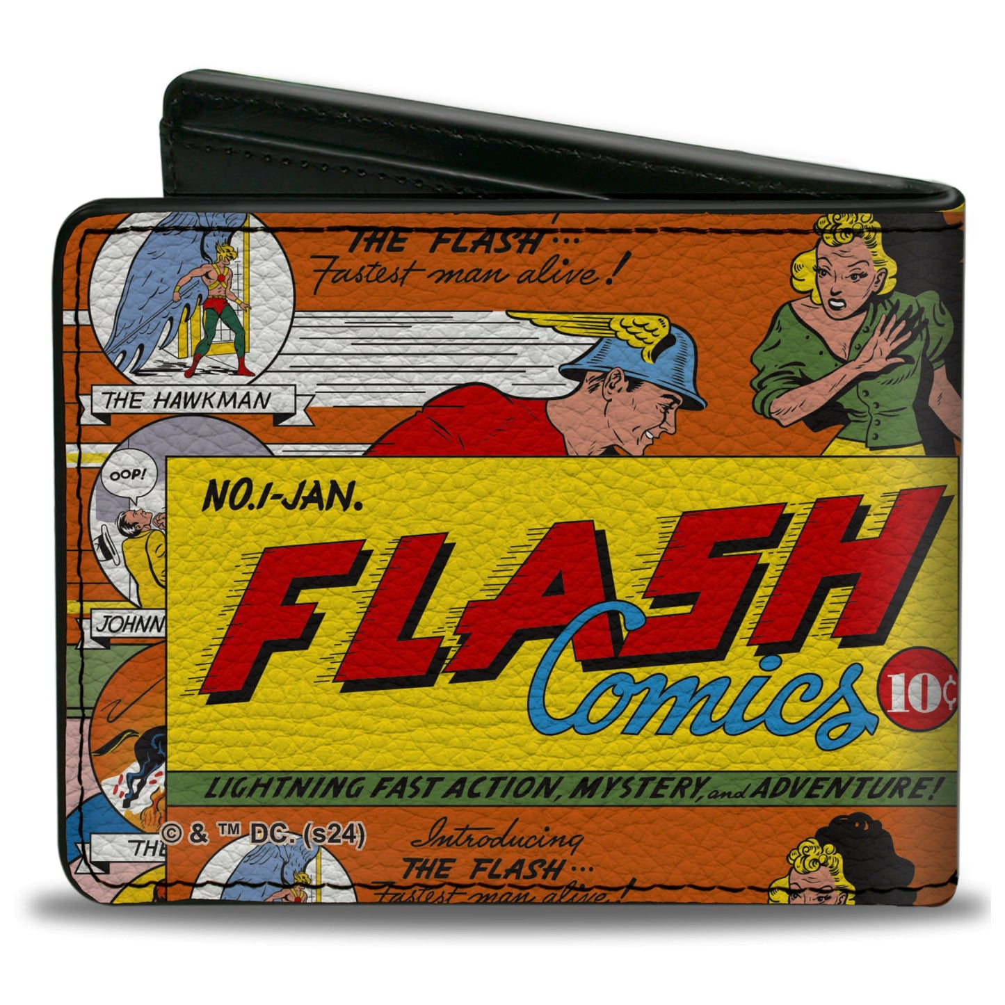 Bi-Fold Wallet - Classic Introducing the Flash Comic Book Panels Collage