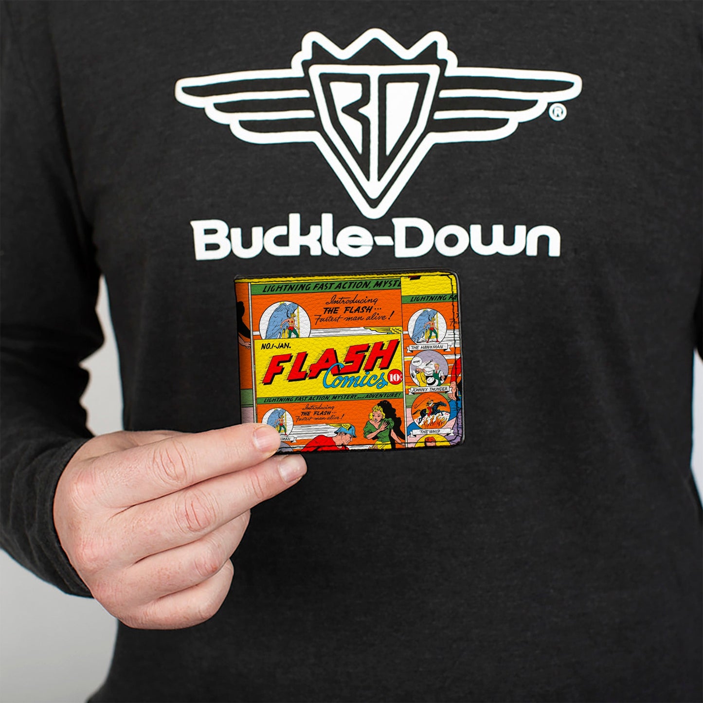 Bi-Fold Wallet - Classic Introducing the Flash Comic Book Panels Collage