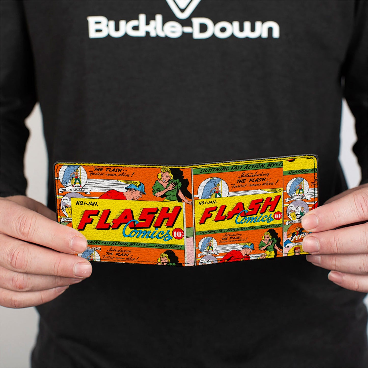Bi-Fold Wallet - Classic Introducing the Flash Comic Book Panels Collage