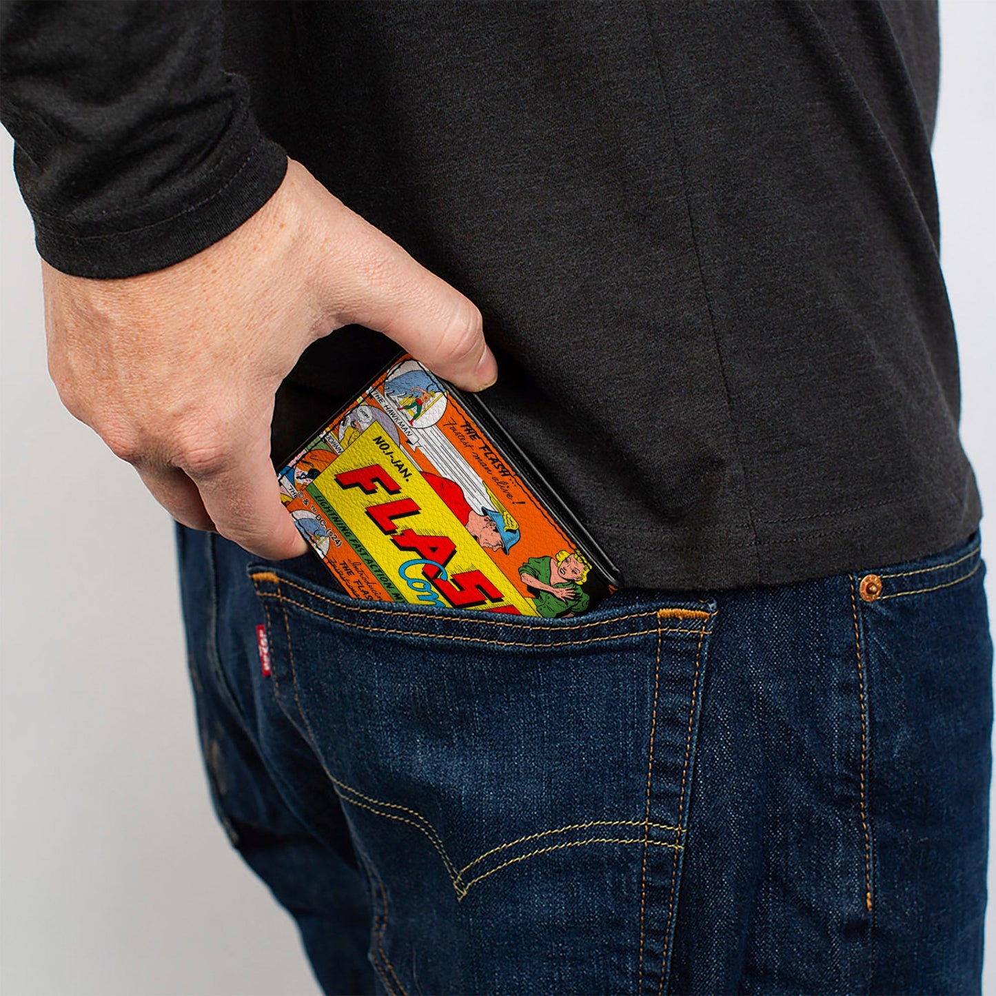 Bi-Fold Wallet - Classic Introducing the Flash Comic Book Panels Collage