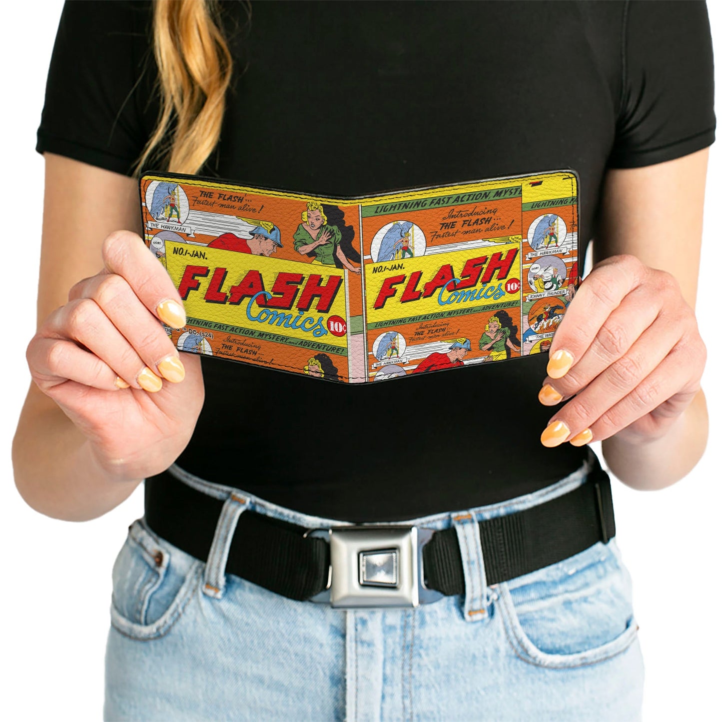 Bi-Fold Wallet - Classic Introducing the Flash Comic Book Panels Collage
