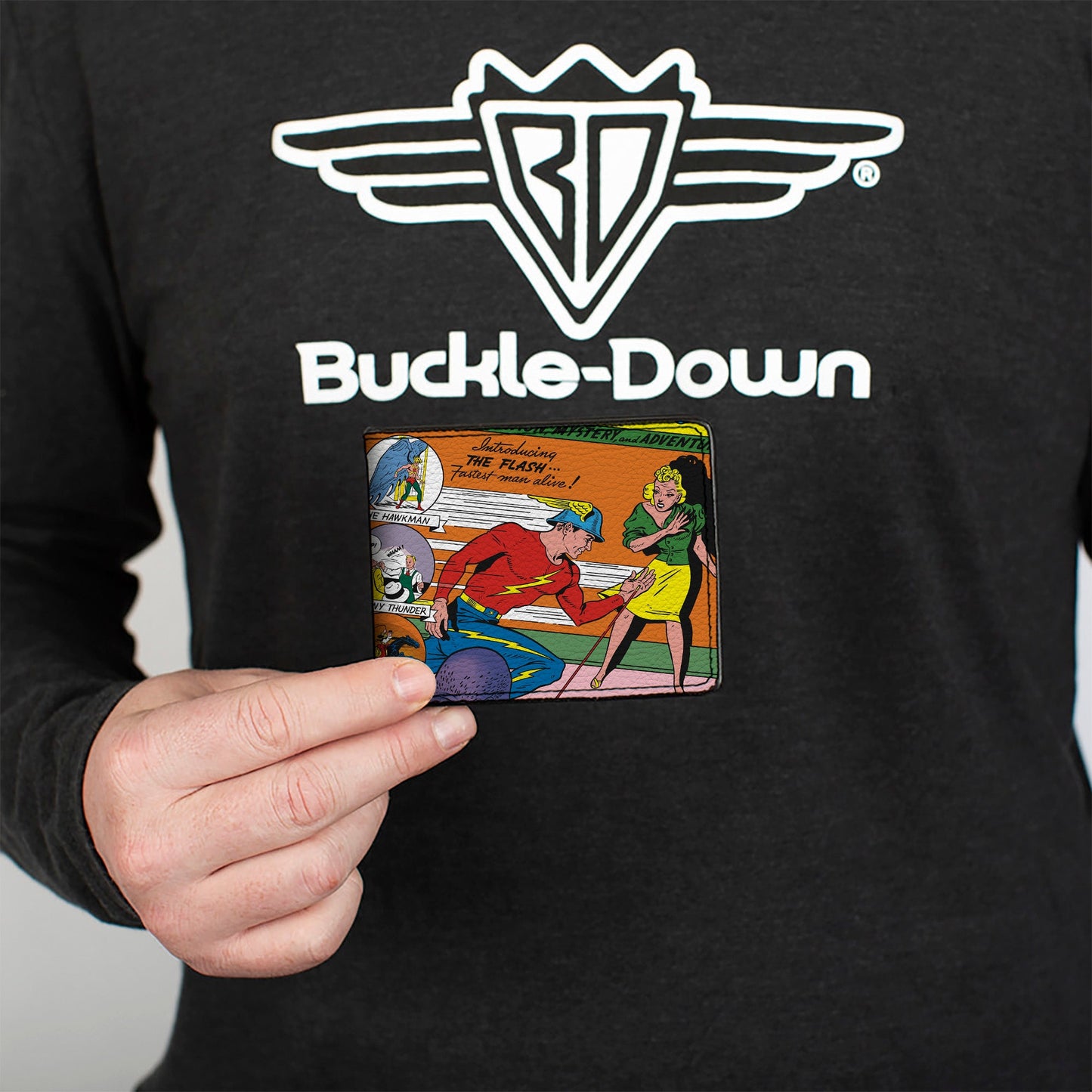 Bi-Fold Wallet - Classic FLASH COMICS Issue #1 Introducing Flash Cover Pose