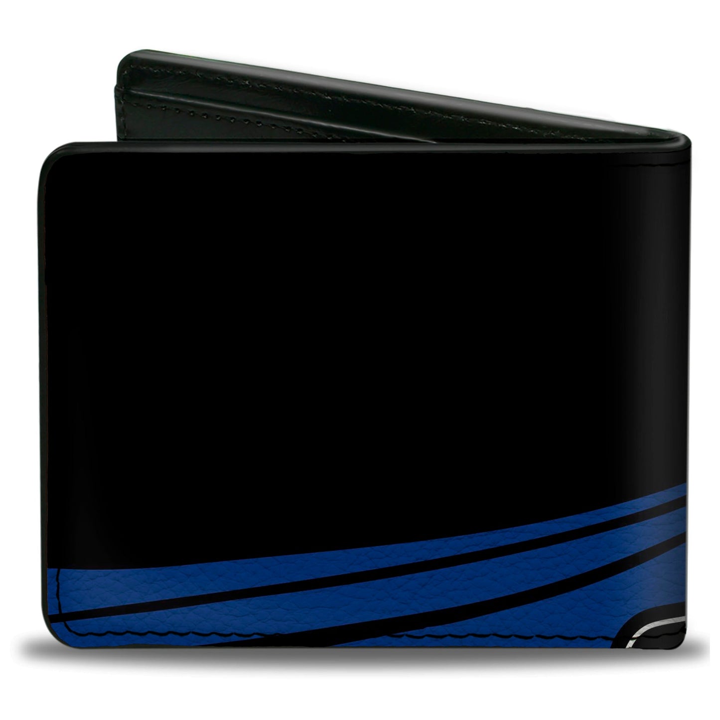 Bi-Fold Wallet - Flaming Cobra Jet Black Blue White Red