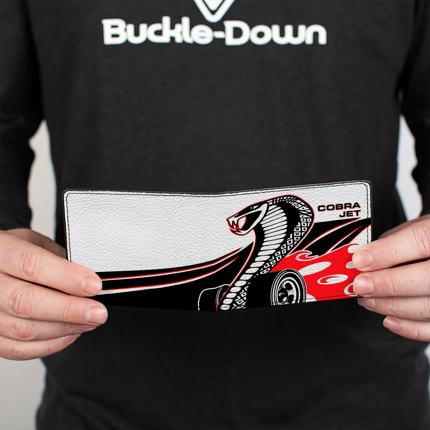 Bi-Fold Wallet - COBRA JET Flaming Cobra White Black Red Blue