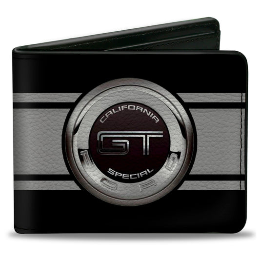 Bi-Fold Wallet - FORD GT CALIFORNIA SPECIAL Emblem Stripe Black Gray Silvers