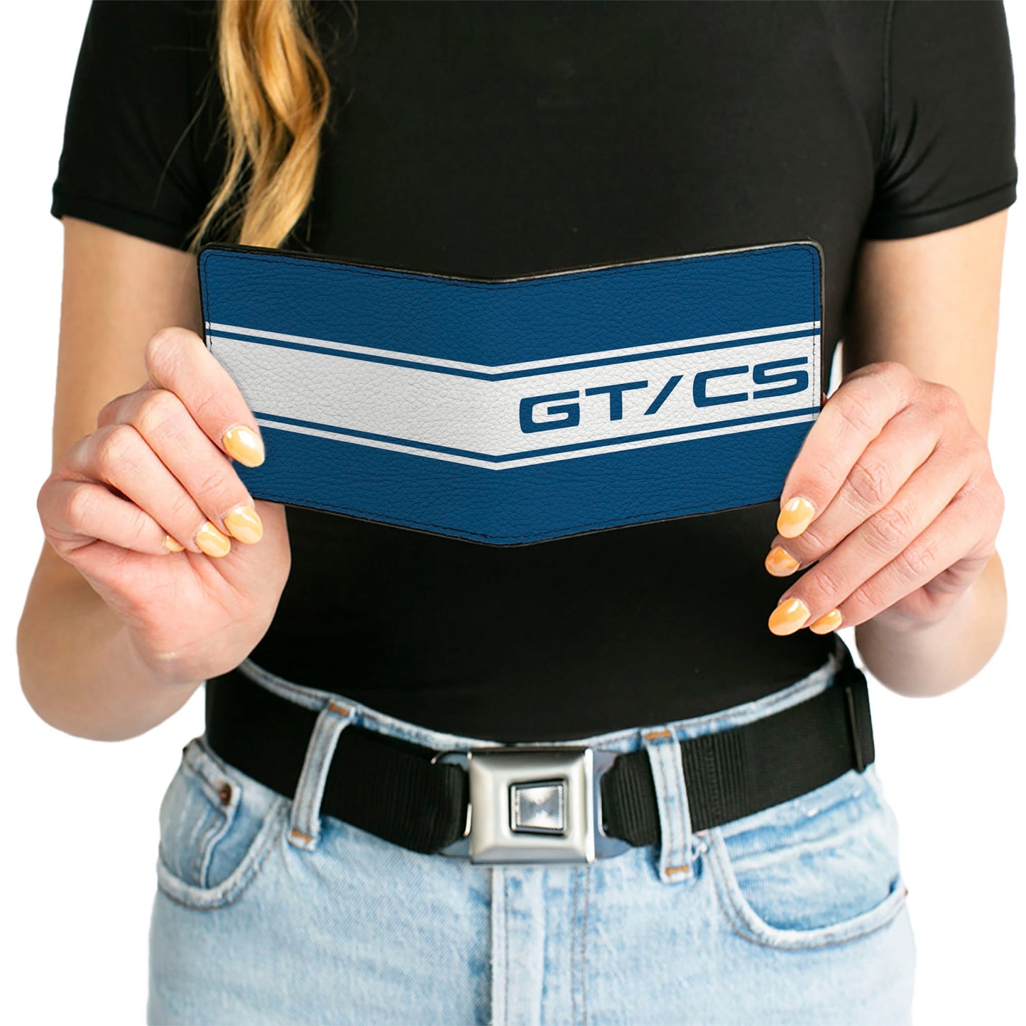 Bi-Fold Wallet - Ford Mustang GT CS Stripe Blue White