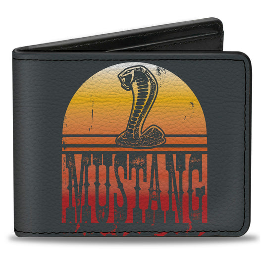 Bi-Fold Wallet - MUSTANG Cobra Sunset Gray Yellow-Red Fade