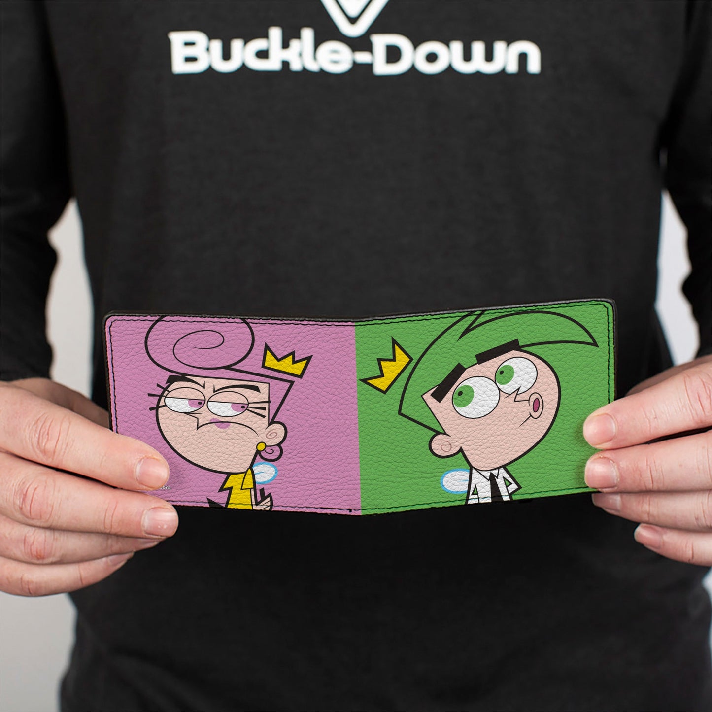 Bi-Fold Wallet - The Fairly OddParents Cosmo Green + Wanda Pink Poses