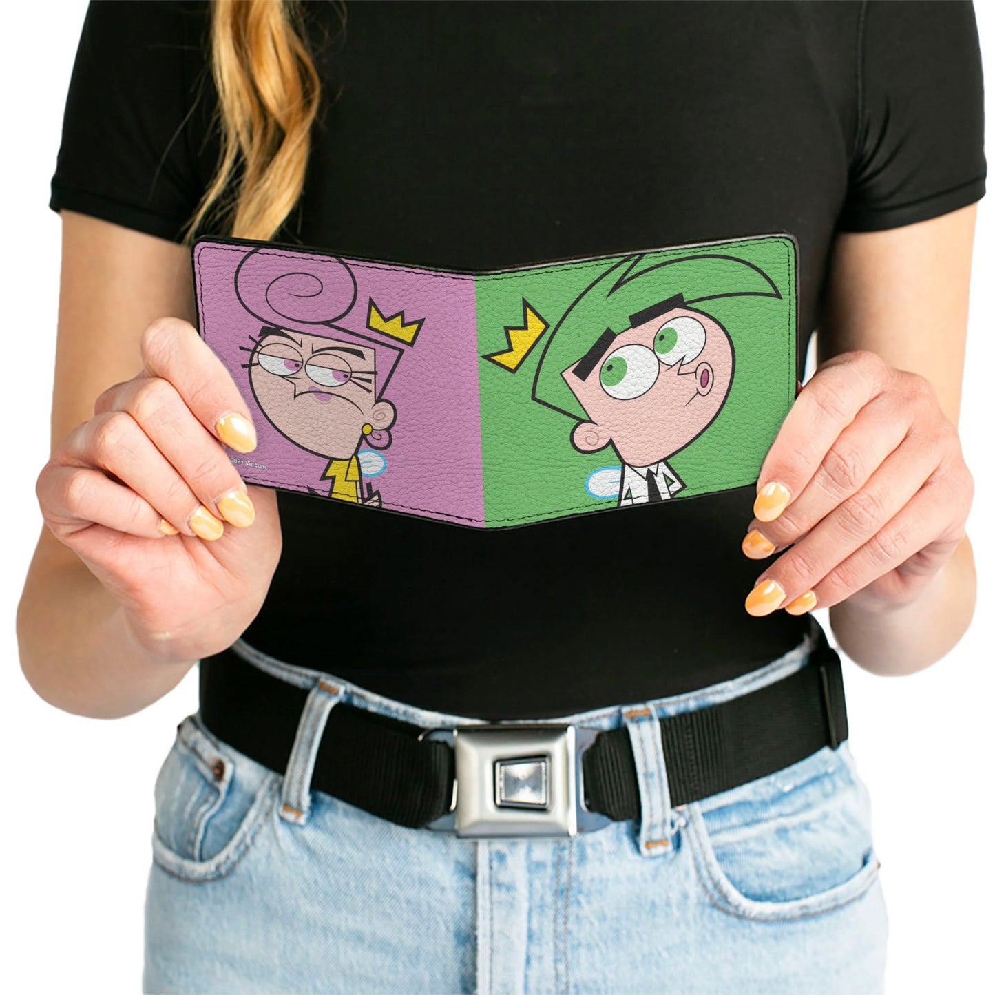 Bi-Fold Wallet - The Fairly OddParents Cosmo Green + Wanda Pink Poses