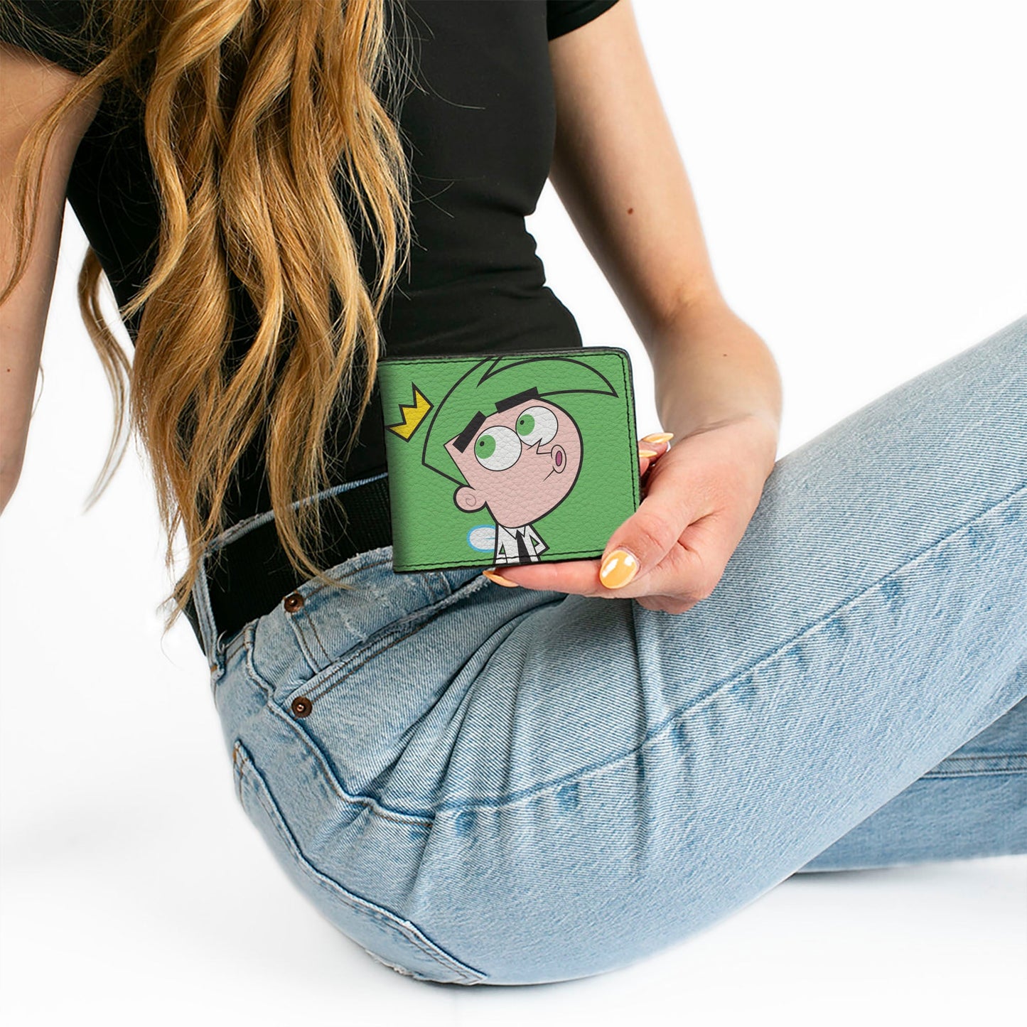 Bi-Fold Wallet - The Fairly OddParents Cosmo Green + Wanda Pink Poses