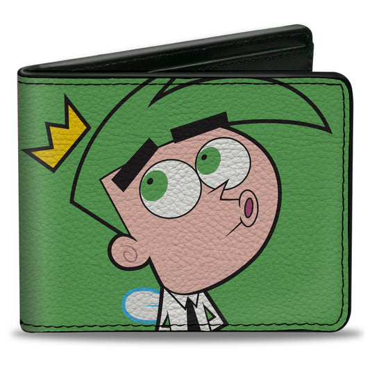Bi-Fold Wallet - The Fairly OddParents Cosmo Green + Wanda Pink Poses