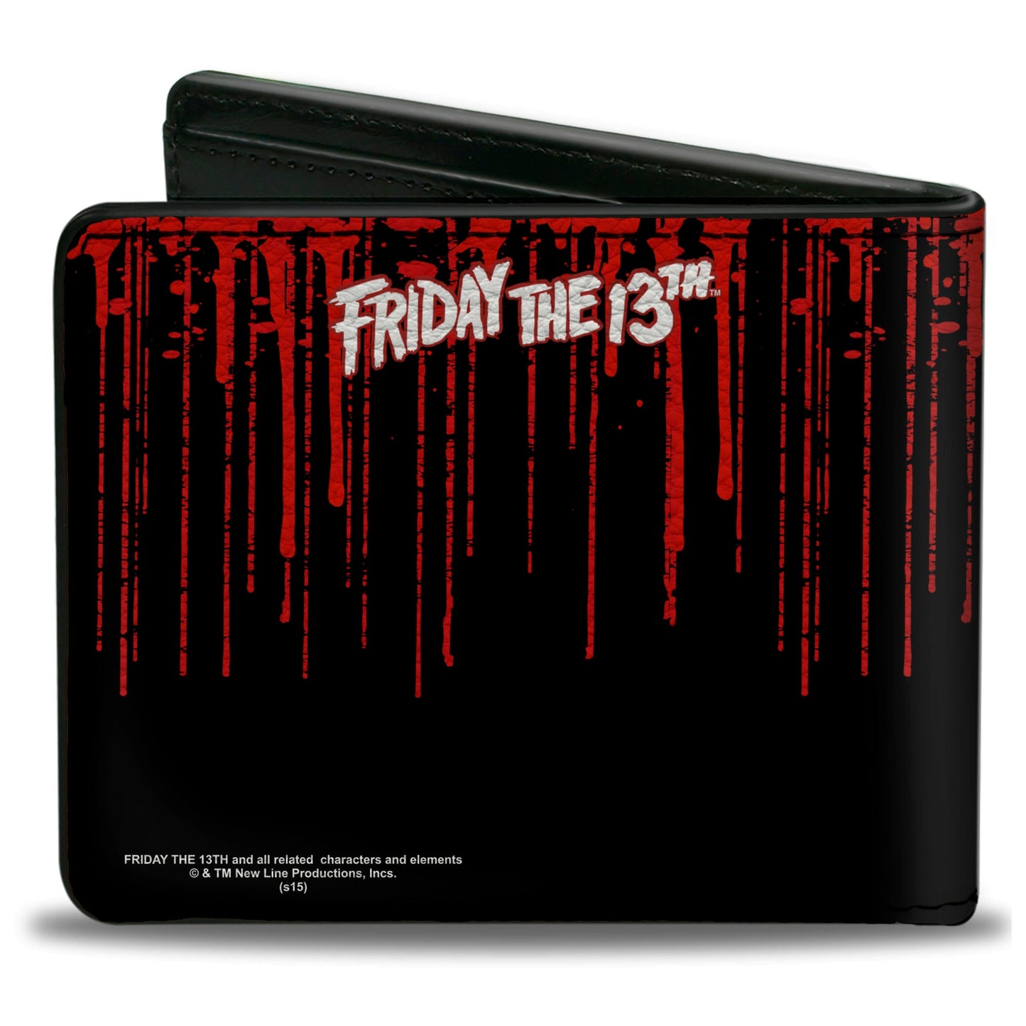 Bi-Fold Wallet - JASON VOORHEES Jason Mask4 + FRIDAY THE 13th Blood Splatter Black Red White