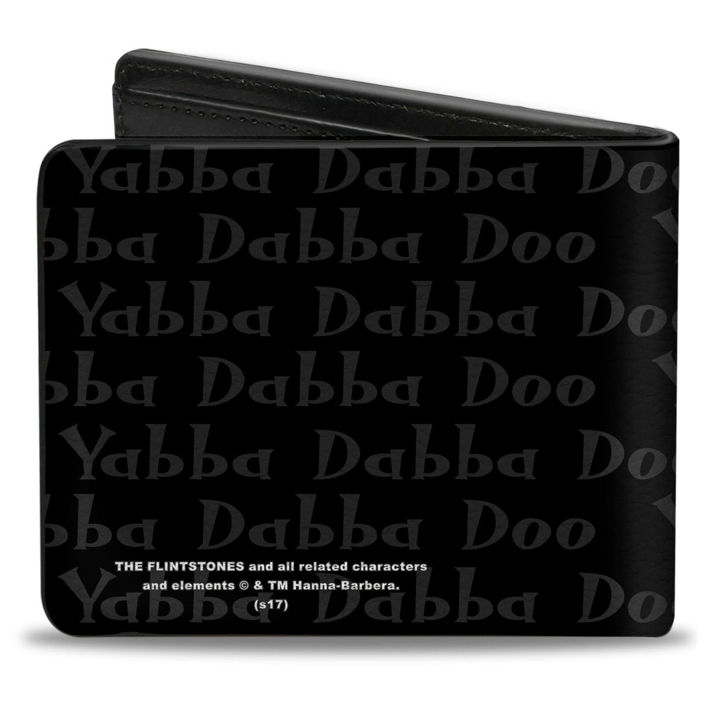 Bi-Fold Wallet - Fred YABBA DABBA DOO Pose2 Black Gray