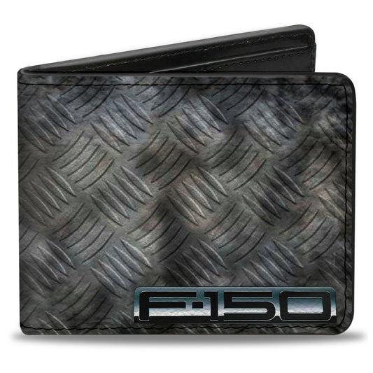 Bi-Fold Wallet - F-150 + Ford Truck Checker Metal Diamond Plate