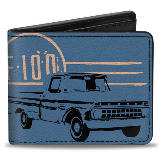 Bi-Fold Wallet - Ford F-100 Truck BUILT TO LAST Blues/White