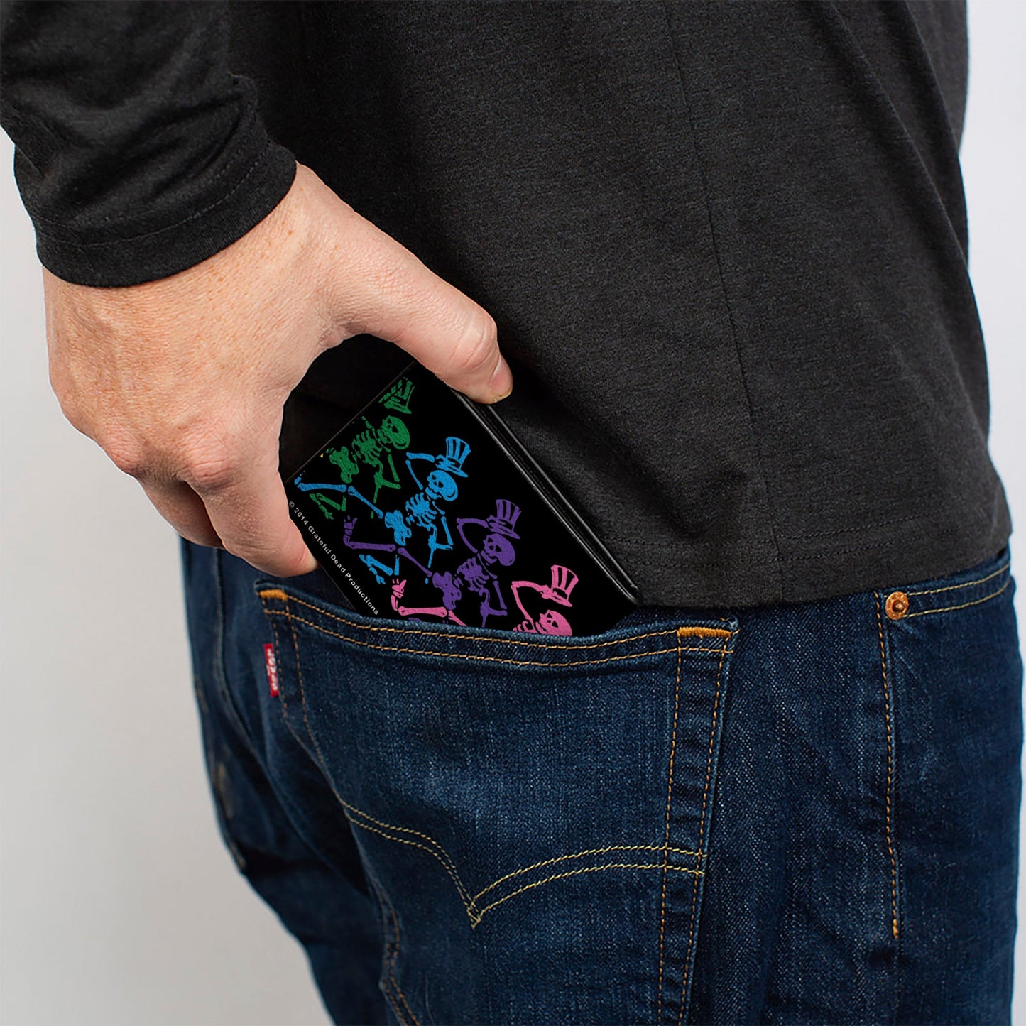 Bi-Fold Wallet - Dancing Skeletons Black Multi Color