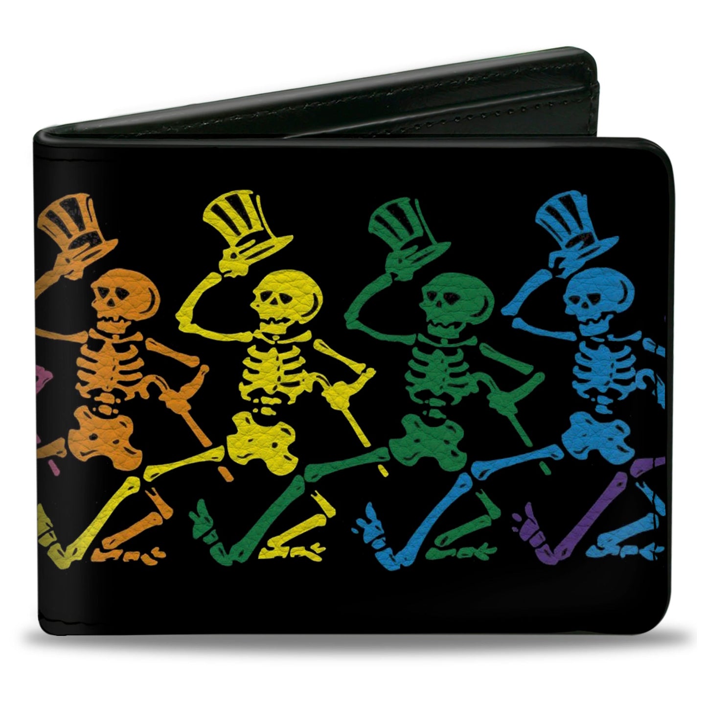 Bi-Fold Wallet - Dancing Skeletons Black Multi Color