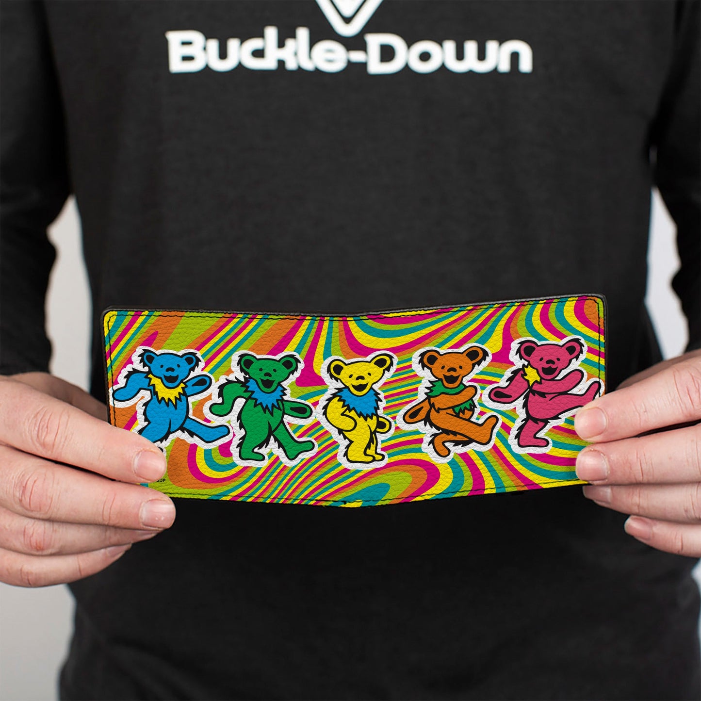 Bi-Fold Wallet - Grateful Dead Dancing Bears Swirl Multi Color