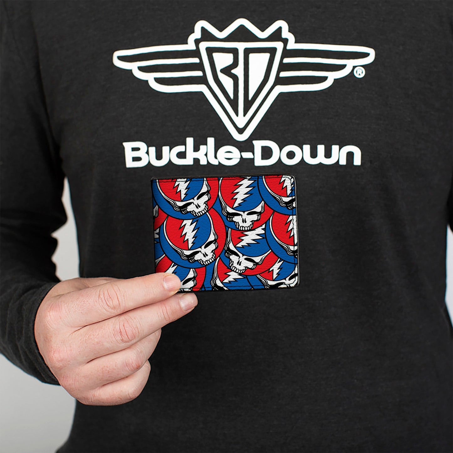 Bi-Fold Wallet - Steal Your Face Stacked Red White Blue