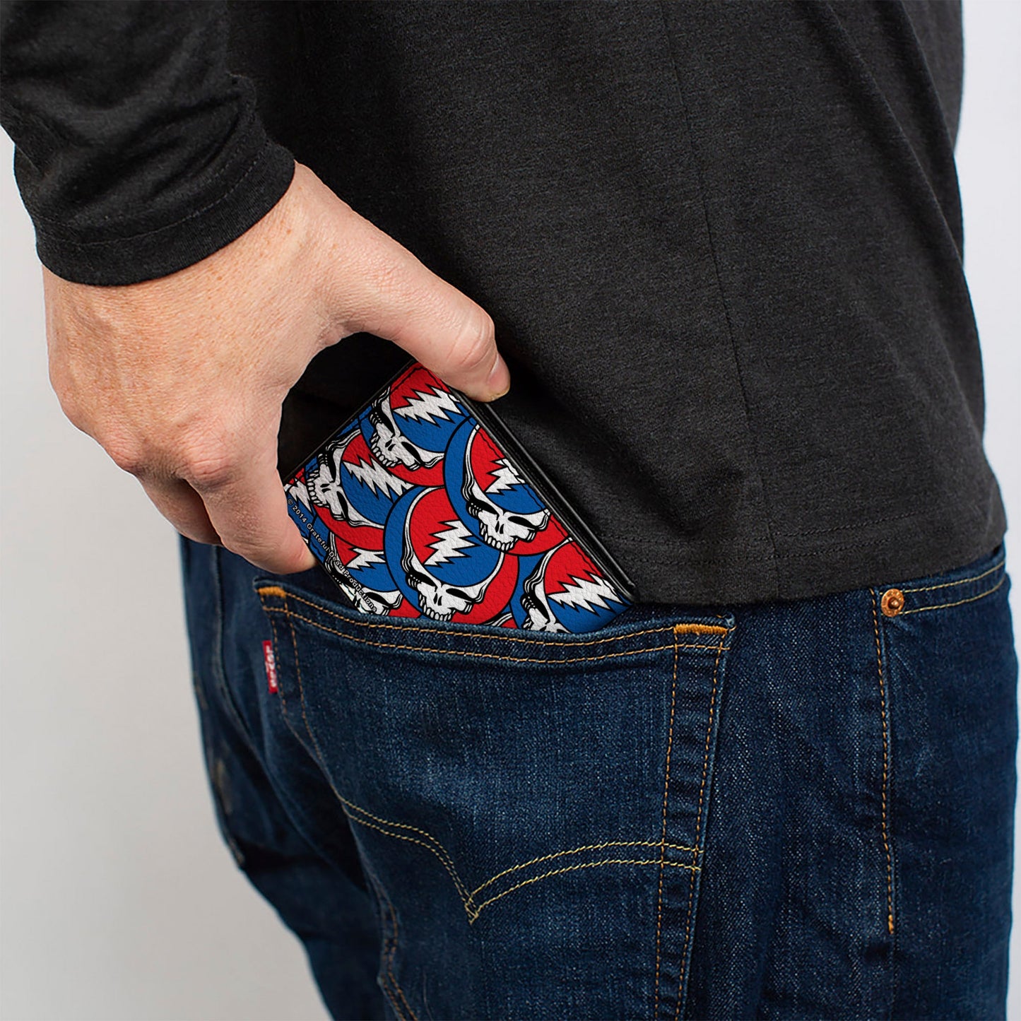 Bi-Fold Wallet - Steal Your Face Stacked Red White Blue