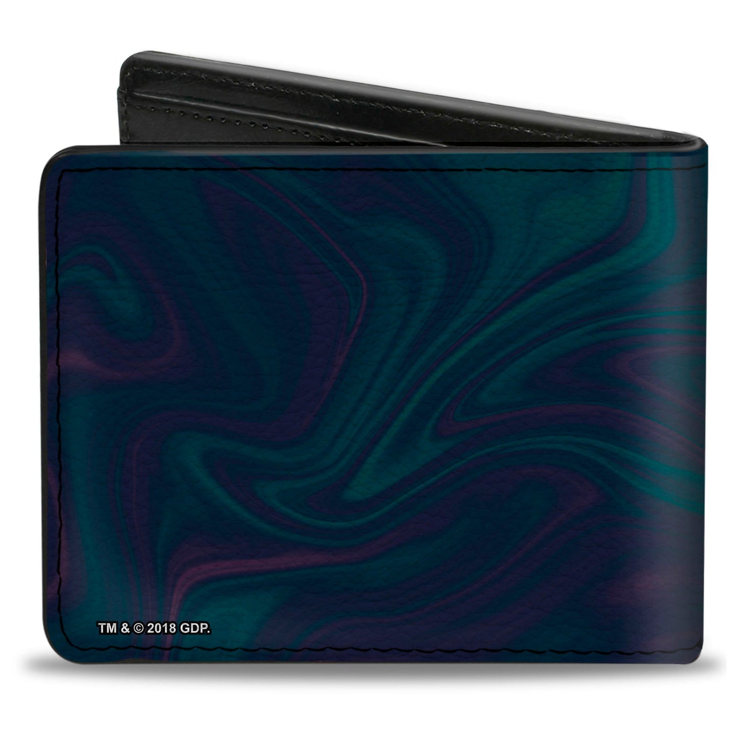 Bi-Fold Wallet - Grateful Dead Space Your Face Yin Yang Swirl Blues Purples Black