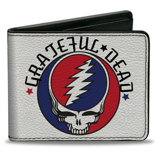 Bi-Fold Wallet - GRATEFUL DEAD Steal Your Face Logo Centered + Stacked