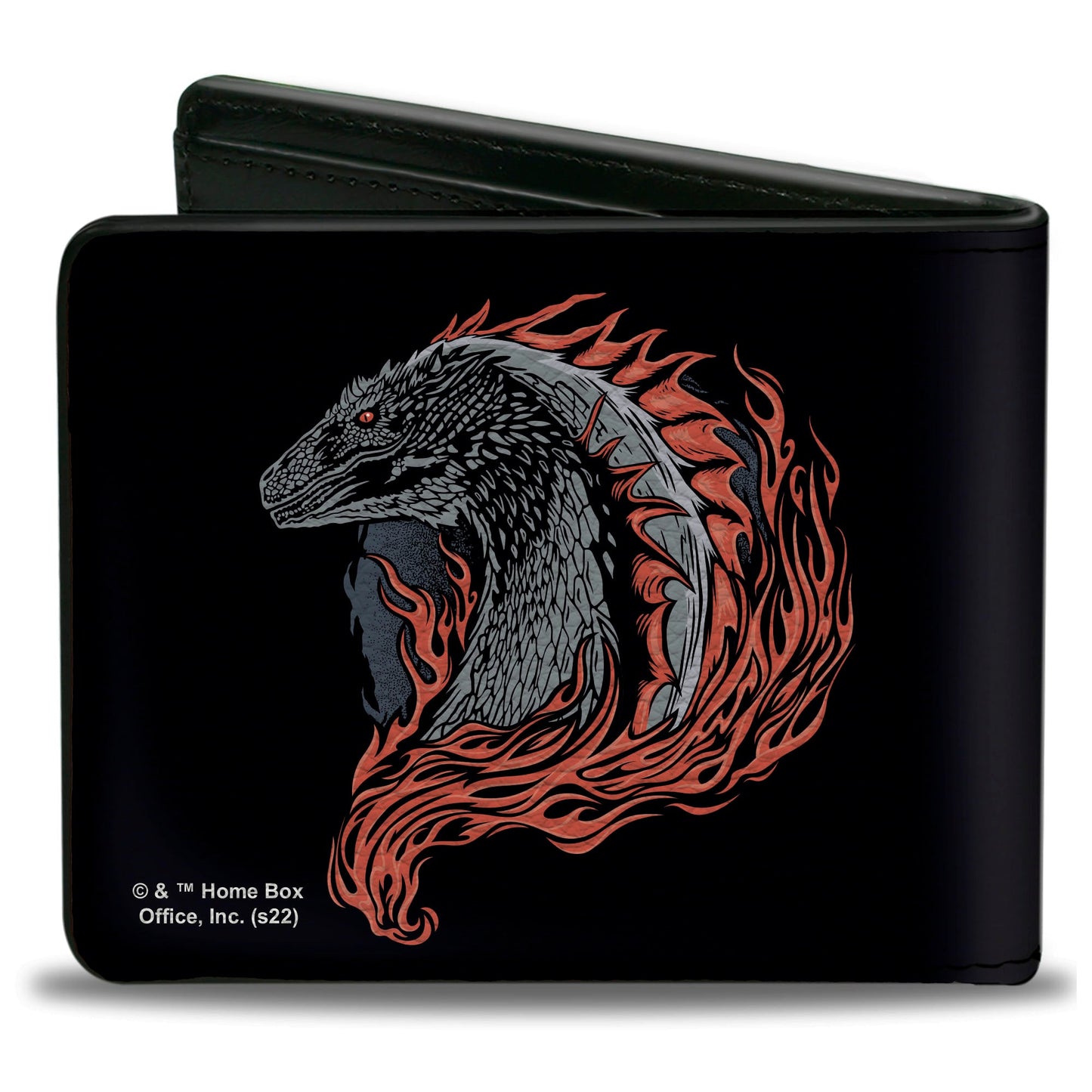 Bi-Fold Wallet - House of the Dragon Flames Black Reds Grays