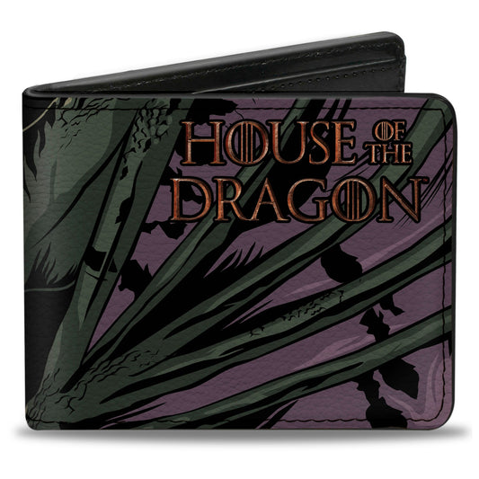 Bi-Fold Wallet - HOUSE OF THE DRAGON Moondancer  Pose and Title Logo Purple